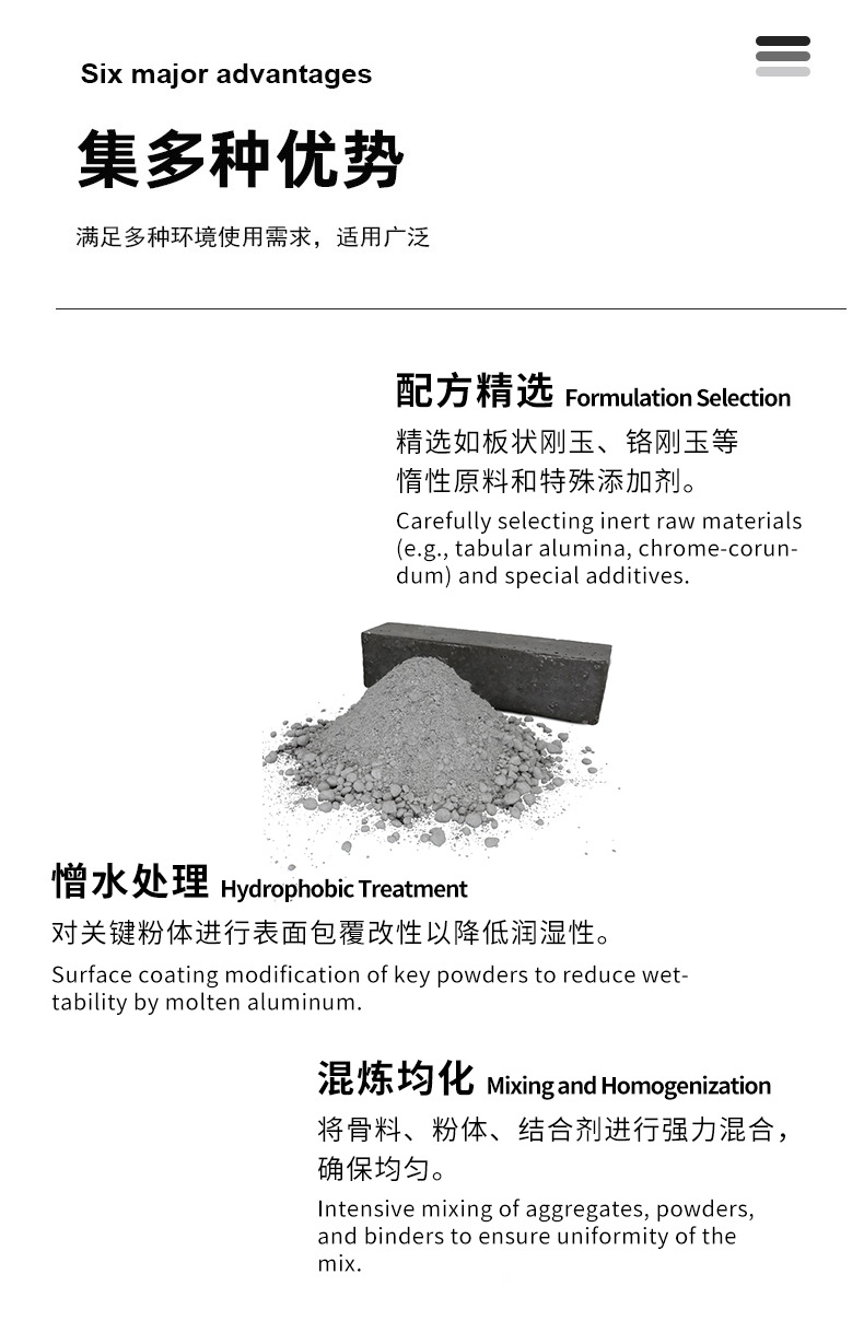 浇注料 不沾铝浇注料