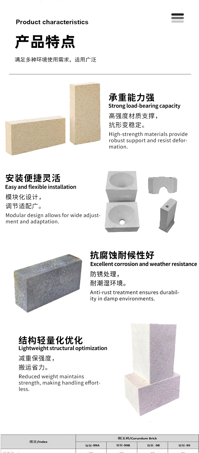 石立柱 刚玉莫来石立柱