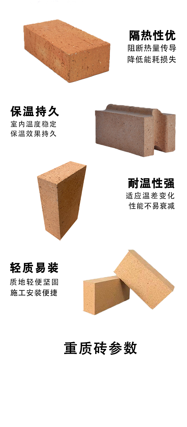 耐火砖 宜兴伟民制造 耐火砖重质砖 耐高温 使用寿命长 - 5