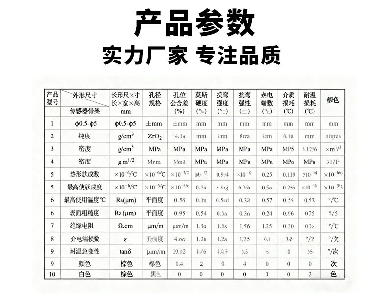机械陶瓷 氧化锆陶瓷传感器骨架 - 6