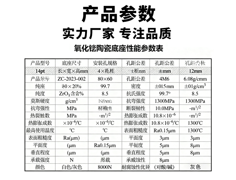 机械陶瓷 氧化锆陶瓷底座 - 6