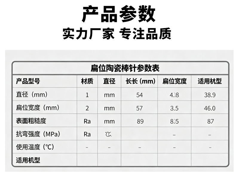 扁位陶瓷棒针 - 6