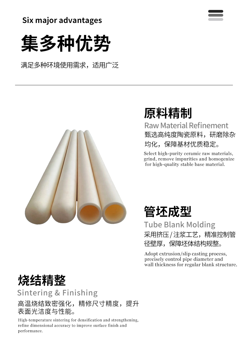 高铝瓷磨料氧化铝陶瓷管绝缘耐磨工业陶瓷棒陶瓷异形结构件 - 4