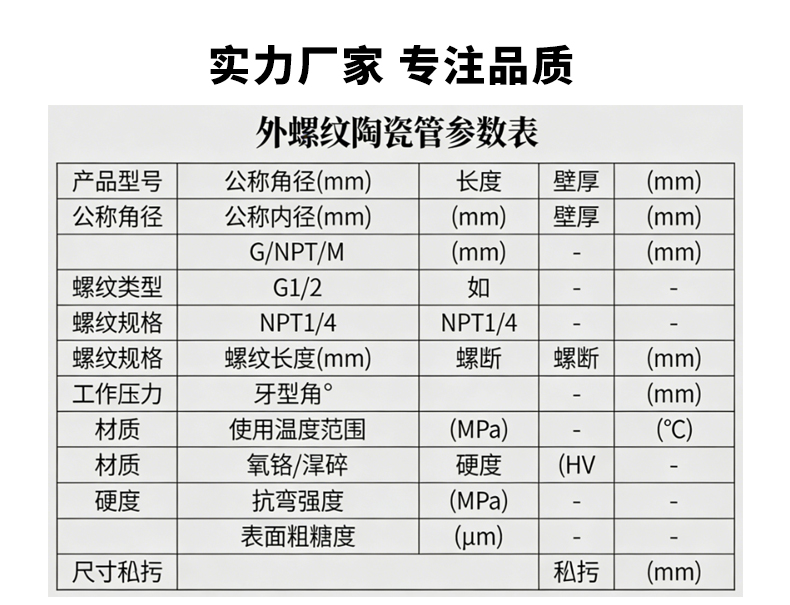 外螺纹陶瓷管 - 6