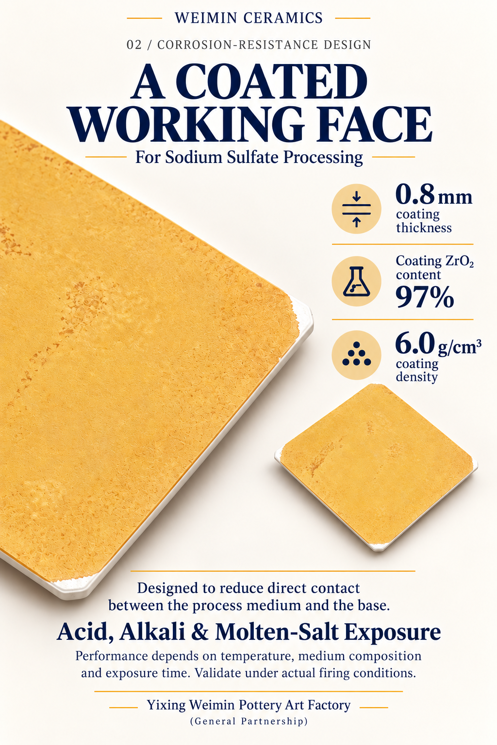 Zirconia-Coated Corundum-Mullite Setter Plate - 2