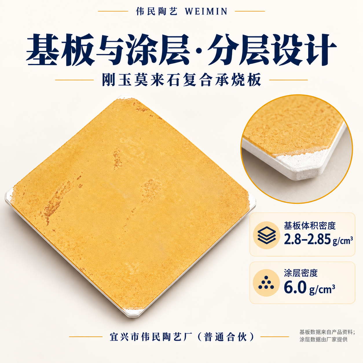 刚玉莫来石复合氧化锆涂层承烧板 - 产品图 4